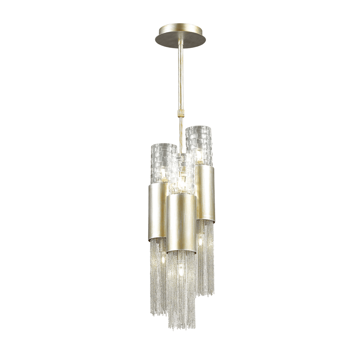 Odeon Light 4631/6 ODL20 419 серебристый/стекло/металл.цепочки Подвес G9 6*40W 220V PERLA — миниатюра 2
