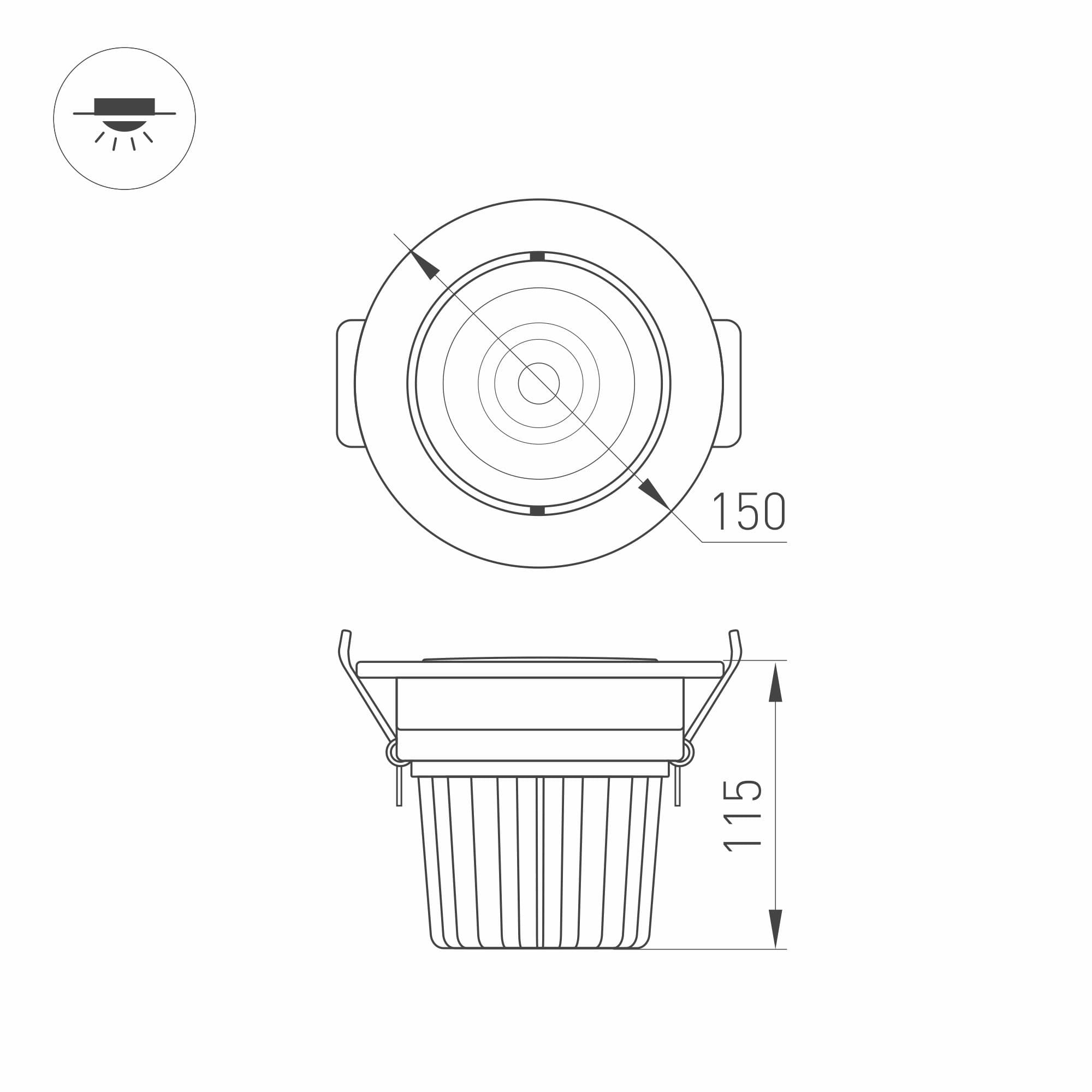 Arlight Светодиодный светильник LTD-140WH 25W White 60deg (IP40 Металл, 3 года) 015889 — миниатюра 5