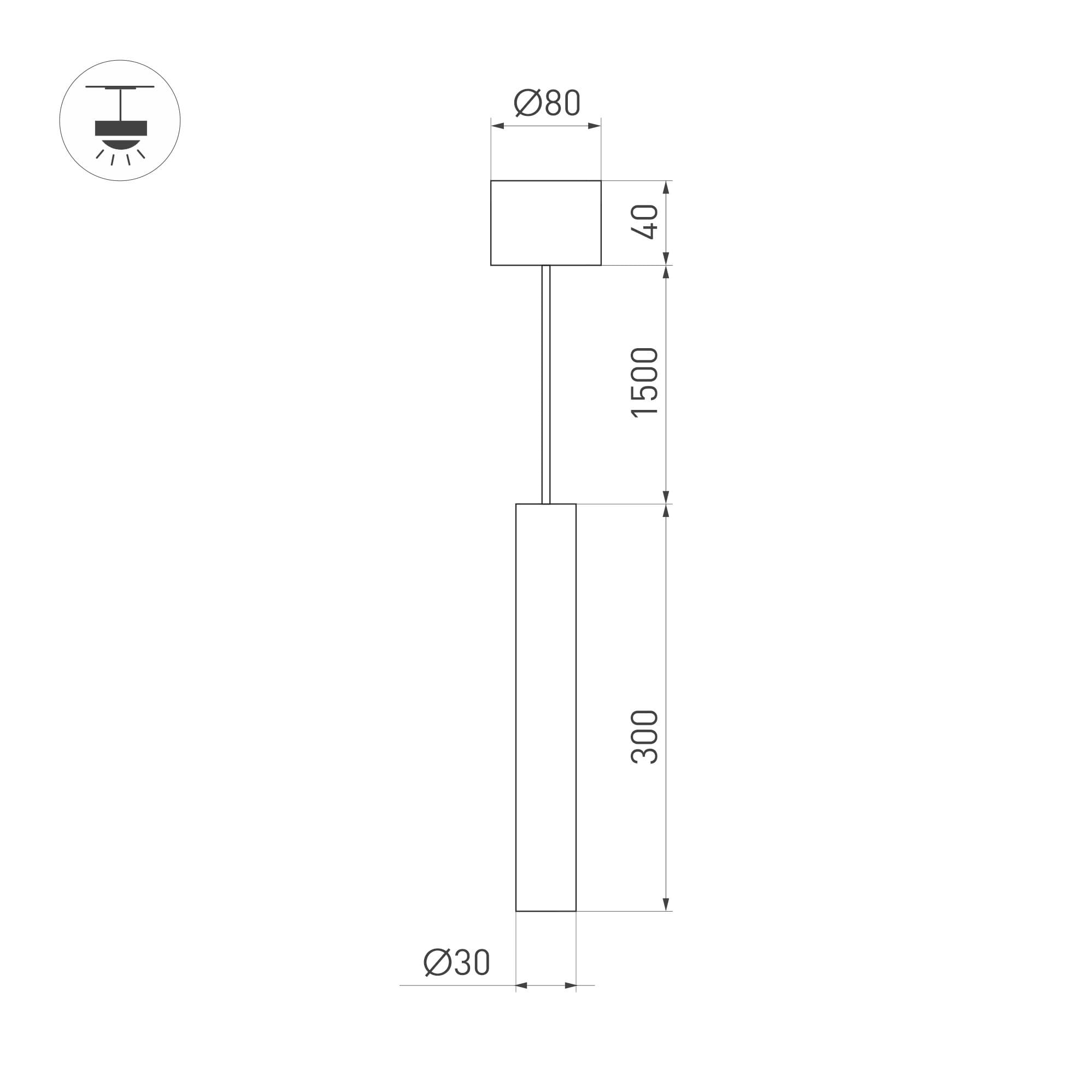 Arlight Светильник SP-PIPE-HANG-L300-R30-9W Day4000 (BR, 24 deg, 230V) (IP20 Металл, 3 года) 038648 — миниатюра 3