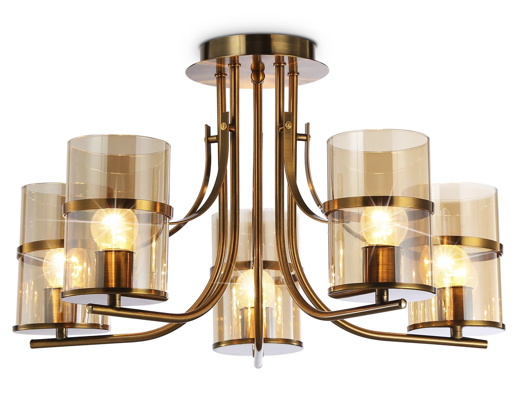 Ambrella Подвесная люстра TR3222/5 GD/TI золото/янтарь E27*5 max 40W D540*300