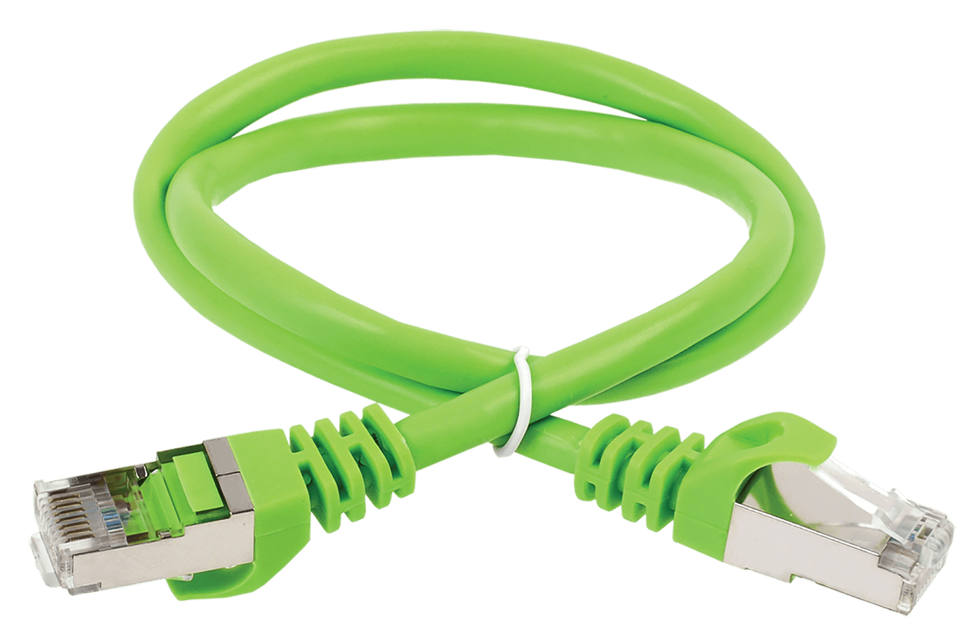 IEK ITK Коммутационный шнур кат. 5Е FTP LSZH 2м зеленый PC02-C5EFL-2M — миниатюра 2
