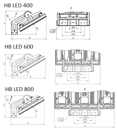 СТ HB LED 800 D60 5000K (380V protection) — миниатюра 2