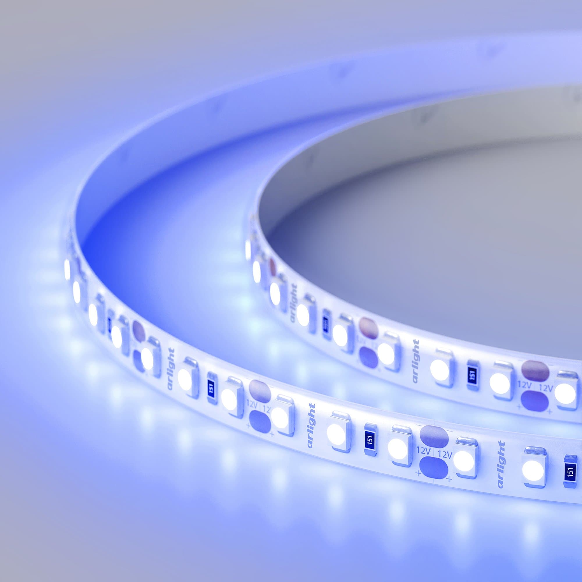 Arlight Светодиодная лента RTW 2-5000SE 12V Blue 2x (3528, 600 LED,LUX) (9.6 Вт/м, IP65) 014798(1) — миниатюра 4