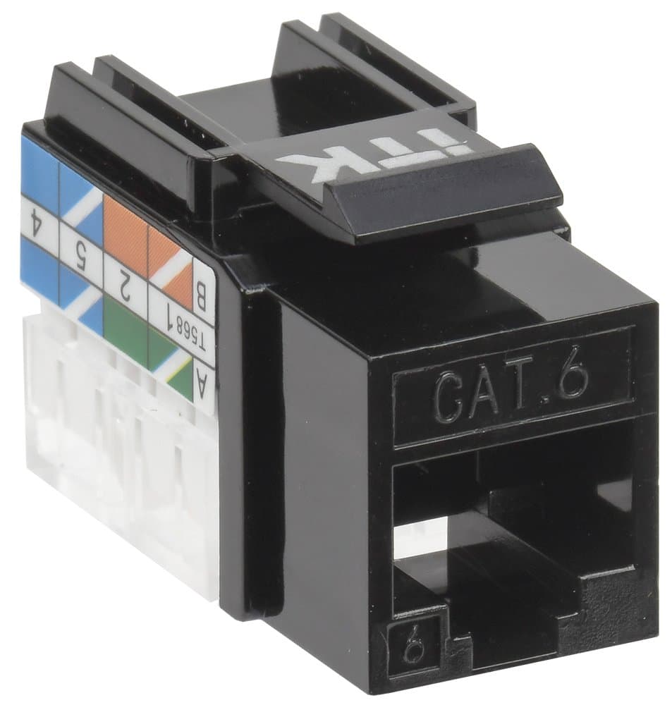 IEK ITK Модуль Keystone Jack категория 6 UTP 110 IDC 90град чёрный CS1-1C06U-11-09