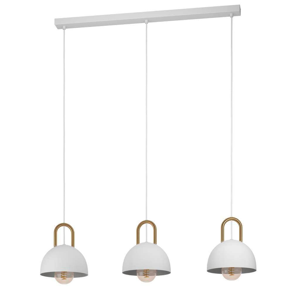 Eglo 99696 Подвесной потолочный светильник (люстра) CALMANERA, 3x40W, E27, L900, B200, H1100, сталь, белый/латунь