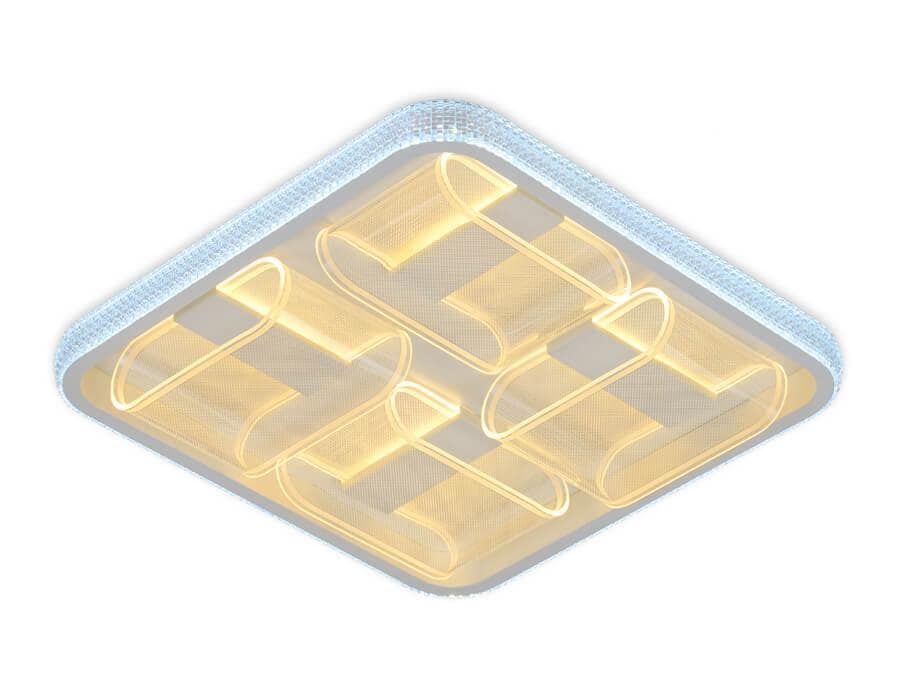 Ambrella Потолочный светодиодный светильник с пультом FA627 WH белый 126W 500*500*110  (ПДУ РАДИО 2.4) — миниатюра 2
