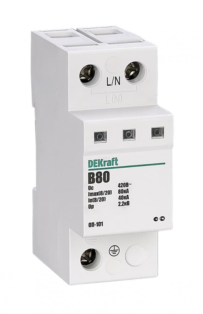 Dekraft Ограничитель перенапряжений 1P 80кА класс B 440В
