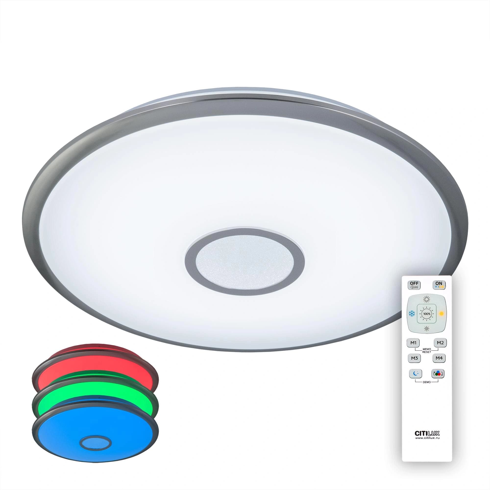 Citilux CL70380mRGB Старлайт Хром Мат. LED Светильник с пультом — миниатюра 1