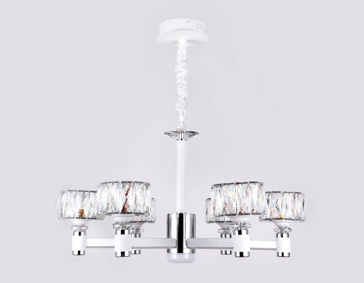 Ambrella Подвесная светодиодная люстра TR4518/6 WH/CH белый/хром 120W D730*370 (Без ПДУ) — миниатюра 4
