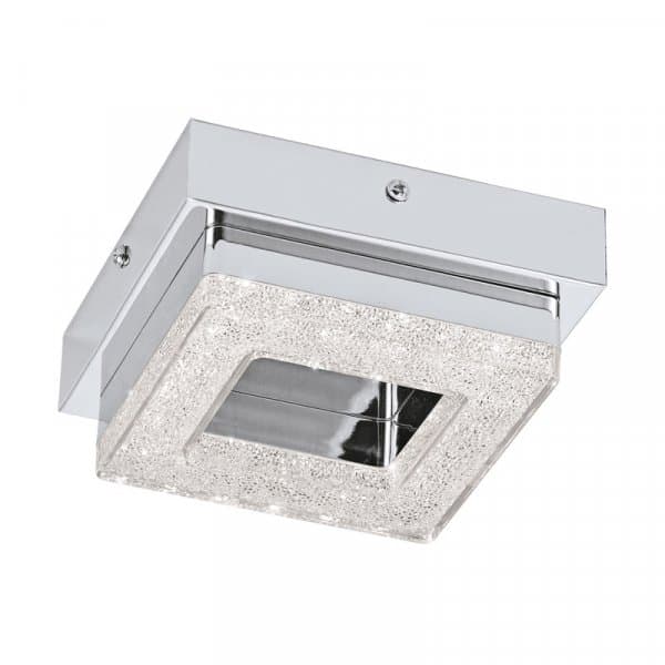 Eglo 95655 Светильник светодиодный настенно-потолочный FRADELO, 1х4W(LED), 120х120, сталь, хром/пластик