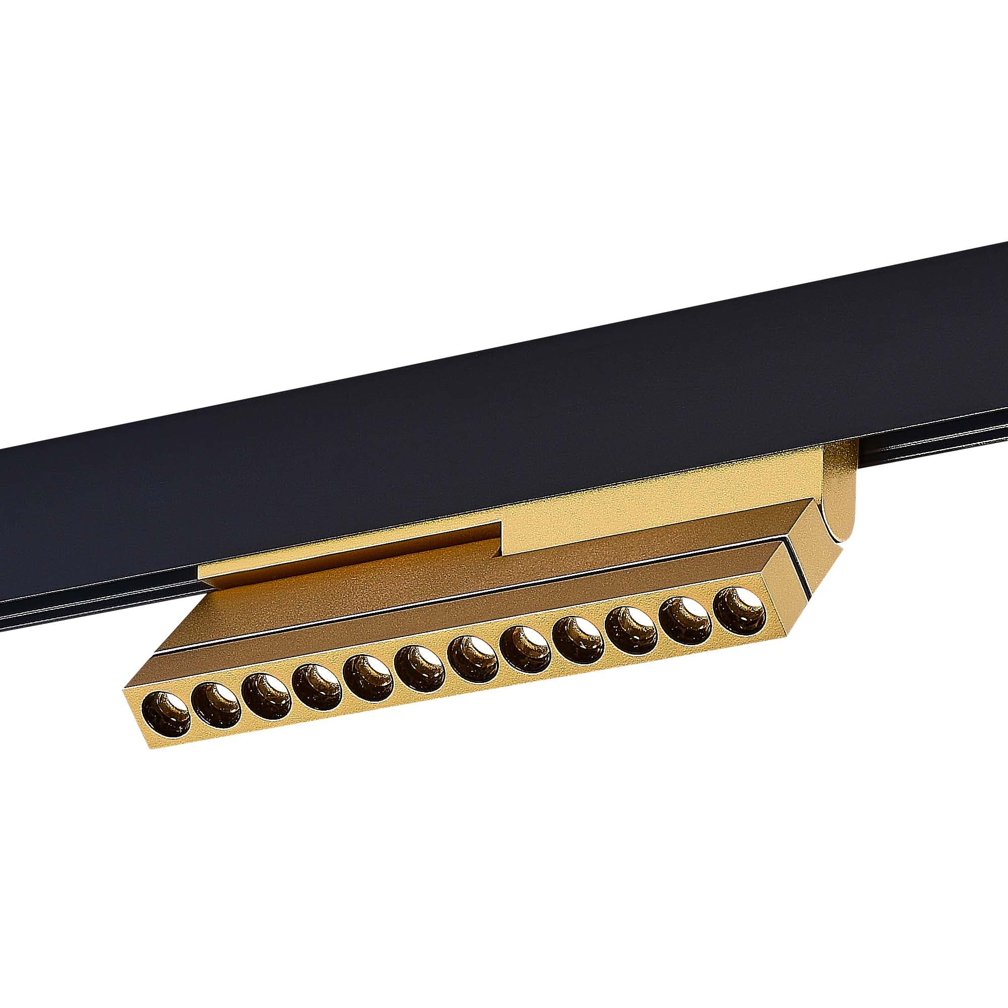 ST LUCE ST805.236.12 Магнитный трековый светильник Золотистый LED 1*12W 3000K 450Lm Ra>90 36° IP20 L220xW22xH117 48VV