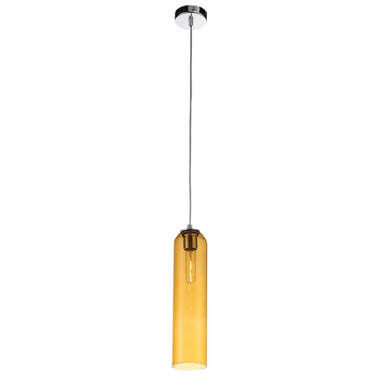 ST Luce Callana Хром/Янтарный Светильник подвесной  E27 1*60W SL1145.193.01 — миниатюра 1