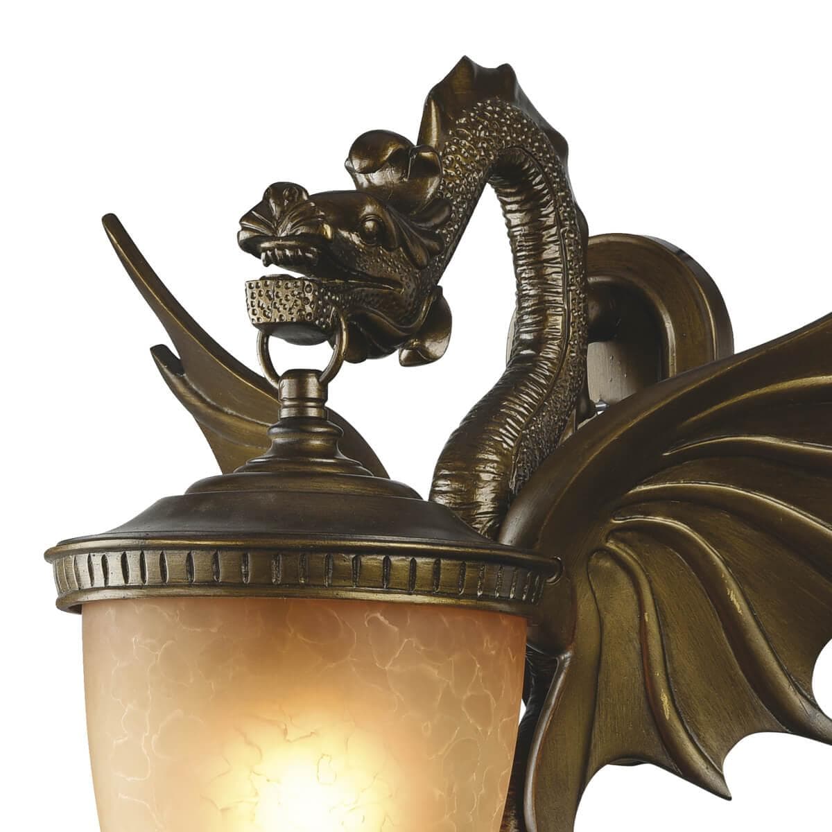 Favourite Dragon Коричневый/Янтарь Светильник уличный IP44 1*E27*60W, IP44 1717-1W — миниатюра 2