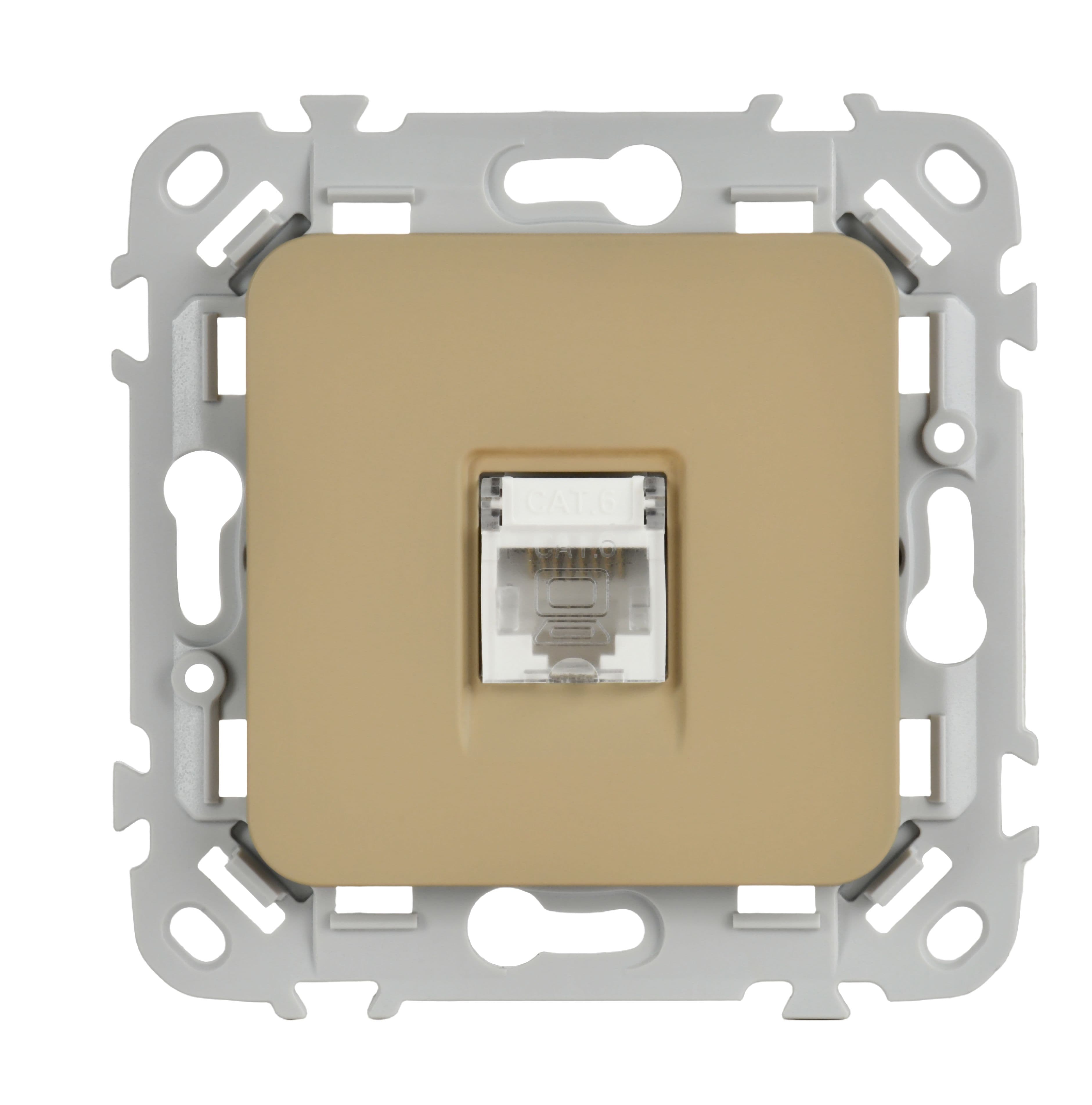 IEK FLITE Хаки Розетка компьютерная RJ45 категория 6 UTP — миниатюра 2