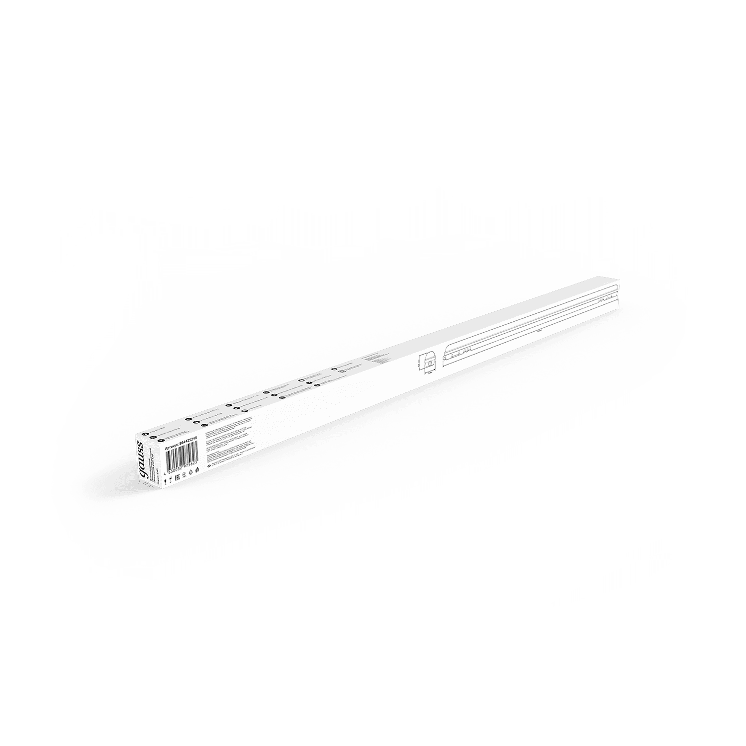 Gauss Светильник линейный СПП-176 EVO 48W 5250lm 4000K 200-240V IP65 1500*76*66мм LED 864425248 — миниатюра 3