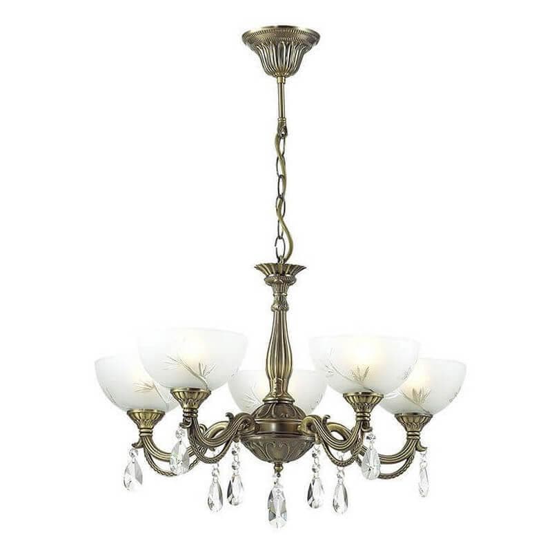 Lumion 2958/5 LN16 041 бронза/хрусталь/стекло Люстра  E27 5*60W 220V NORA — миниатюра 1