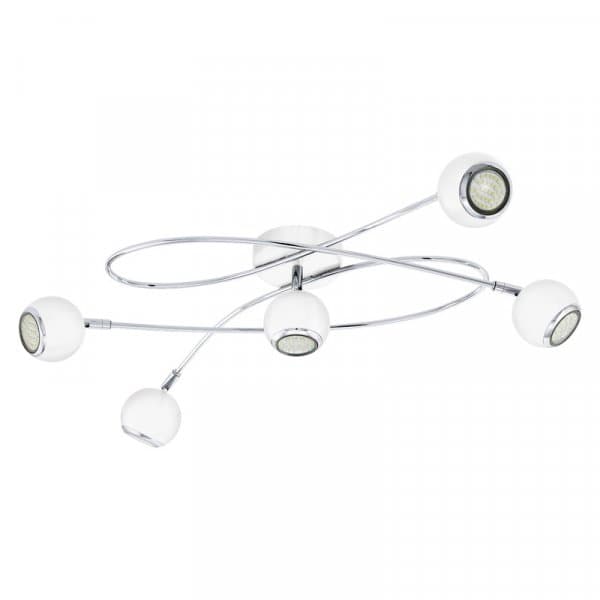 Eglo Люстра LED LOCANDA, 5х3W (GU10), сталь, белый/хром 94252 — миниатюра 1