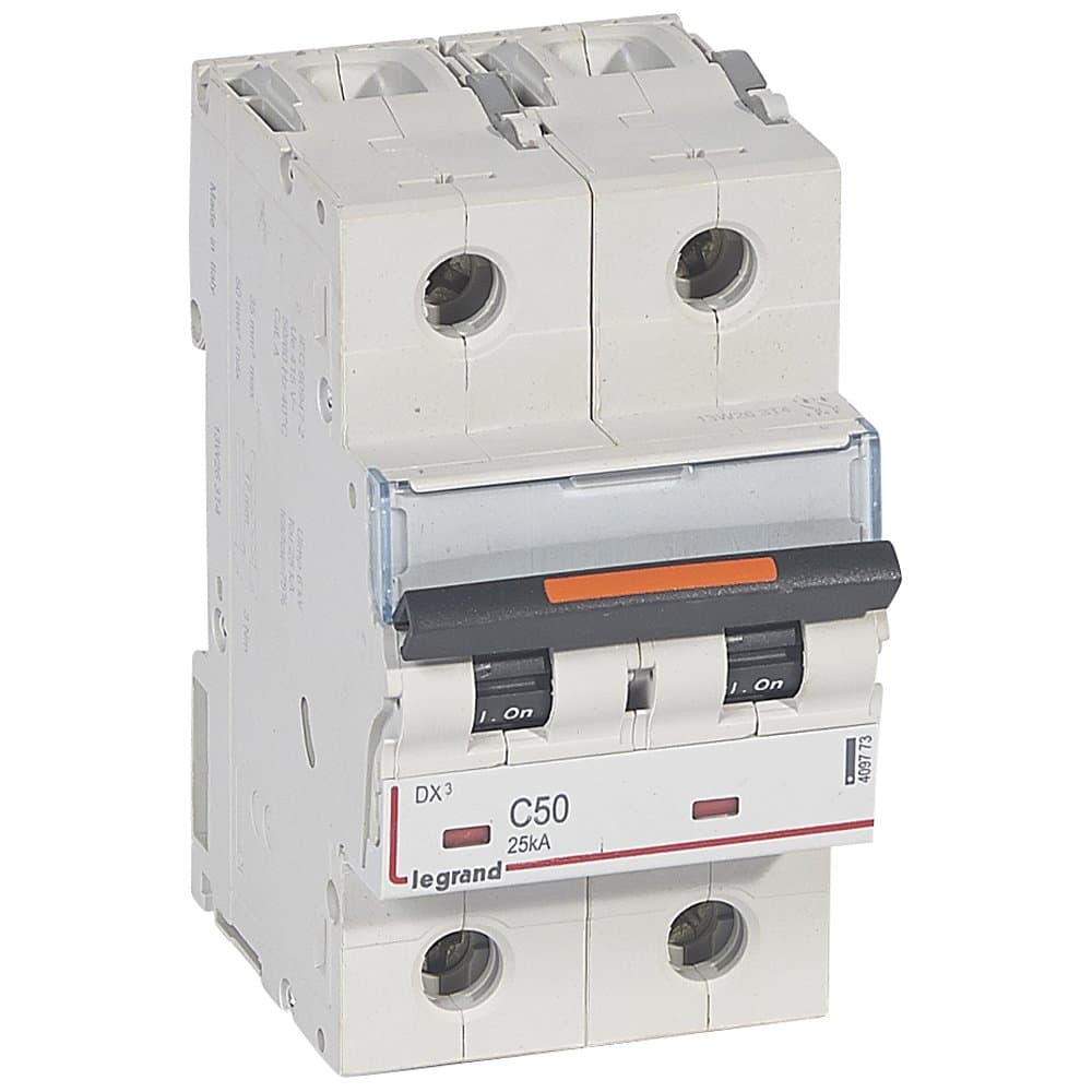 Legrand DX3 Автоматический выключатель 2P 50A (С) 25кА 409773