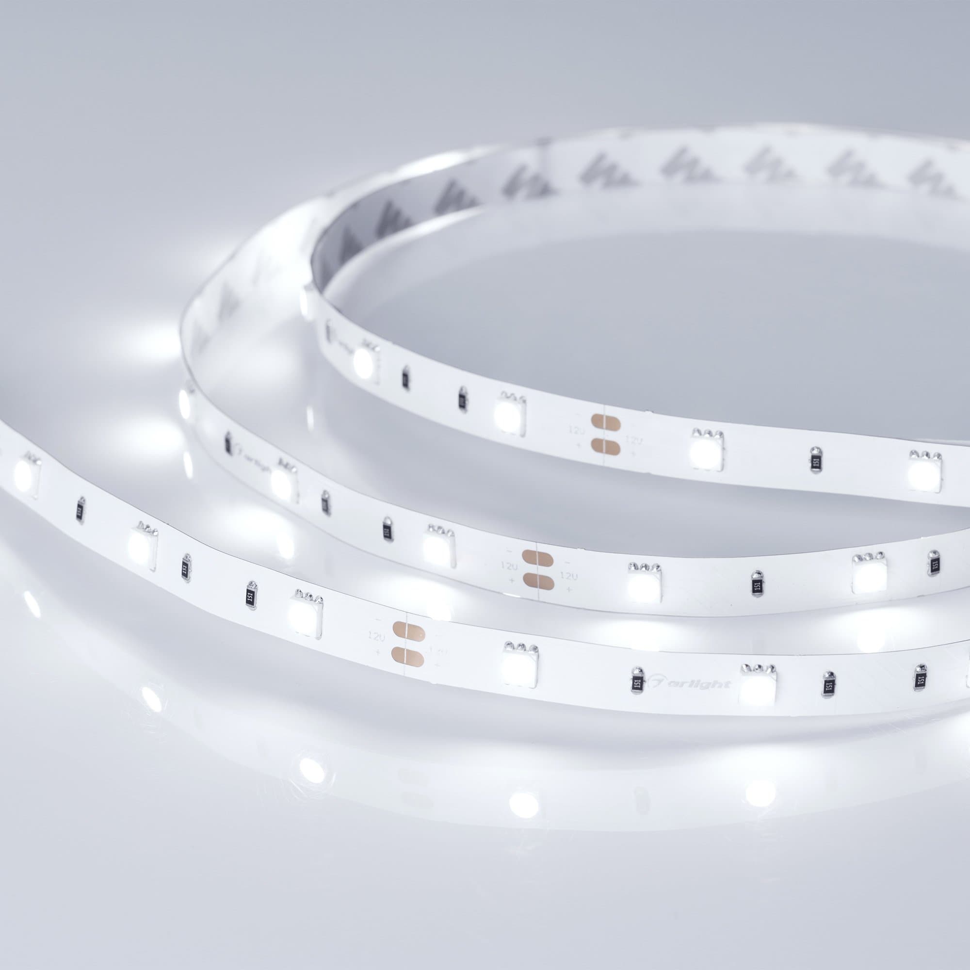 Arlight Светодиодная лента RT 2-5000 12V White6000 (5060, 150 LED, LUX) (7.2 Вт/м, IP20) 010595(B) — миниатюра 5