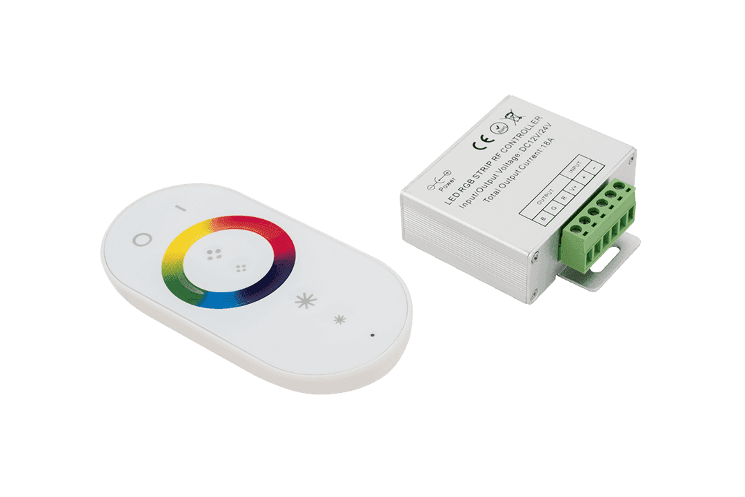 SWG Led controller touch DELUCE 18А, 12/24 Вольт, RF-RGB-S-18A-WH1