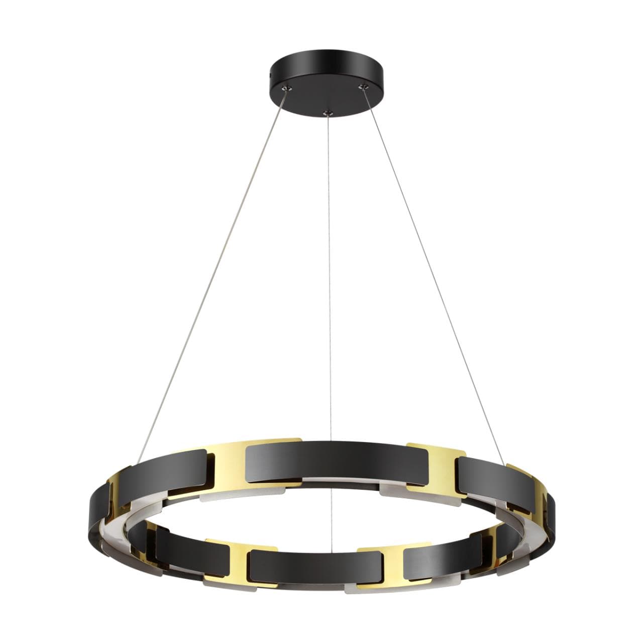 Odeon Light 4991/55L L-VISION ODL23 381 черный/золотой/металл/акрил Люстра LED 55W 3000K FIERRO — миниатюра 1