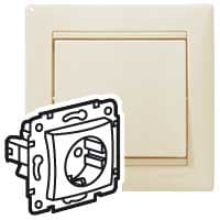 Legrand DIY Valena Крем Розетка 1-ая с/з с защитными шторками 695613 — миниатюра 2