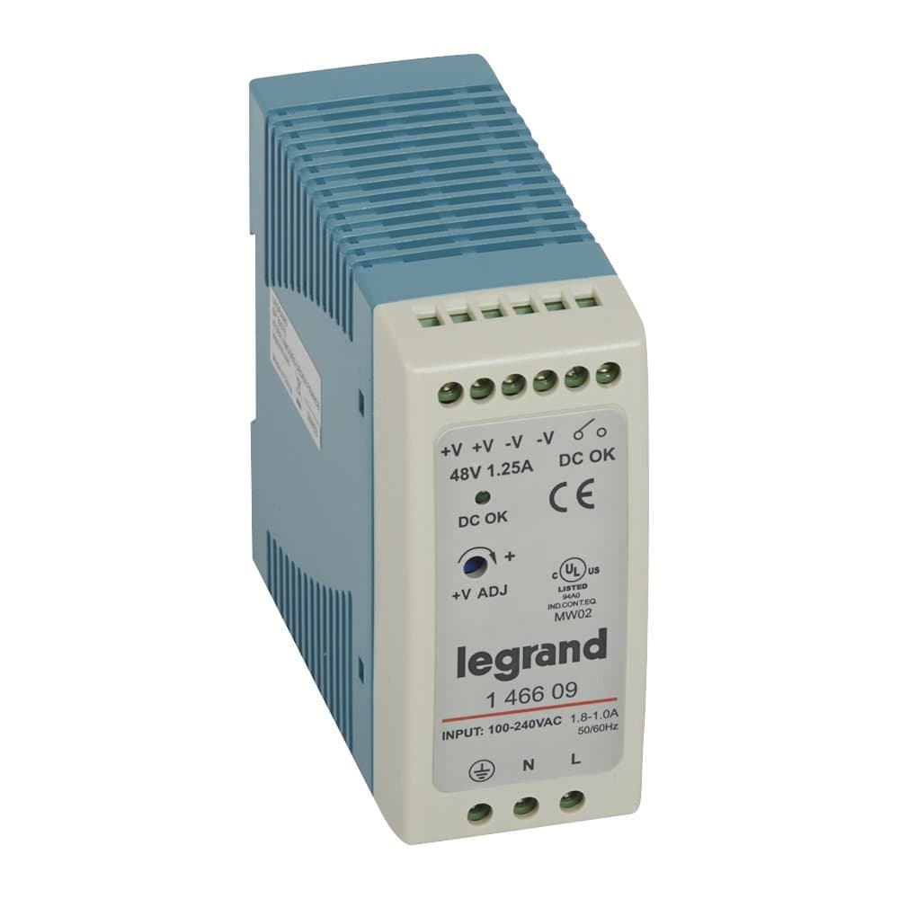 Legrand 1-фазный Импульсный источник питания 48В 60Вт 1,25A 146609
