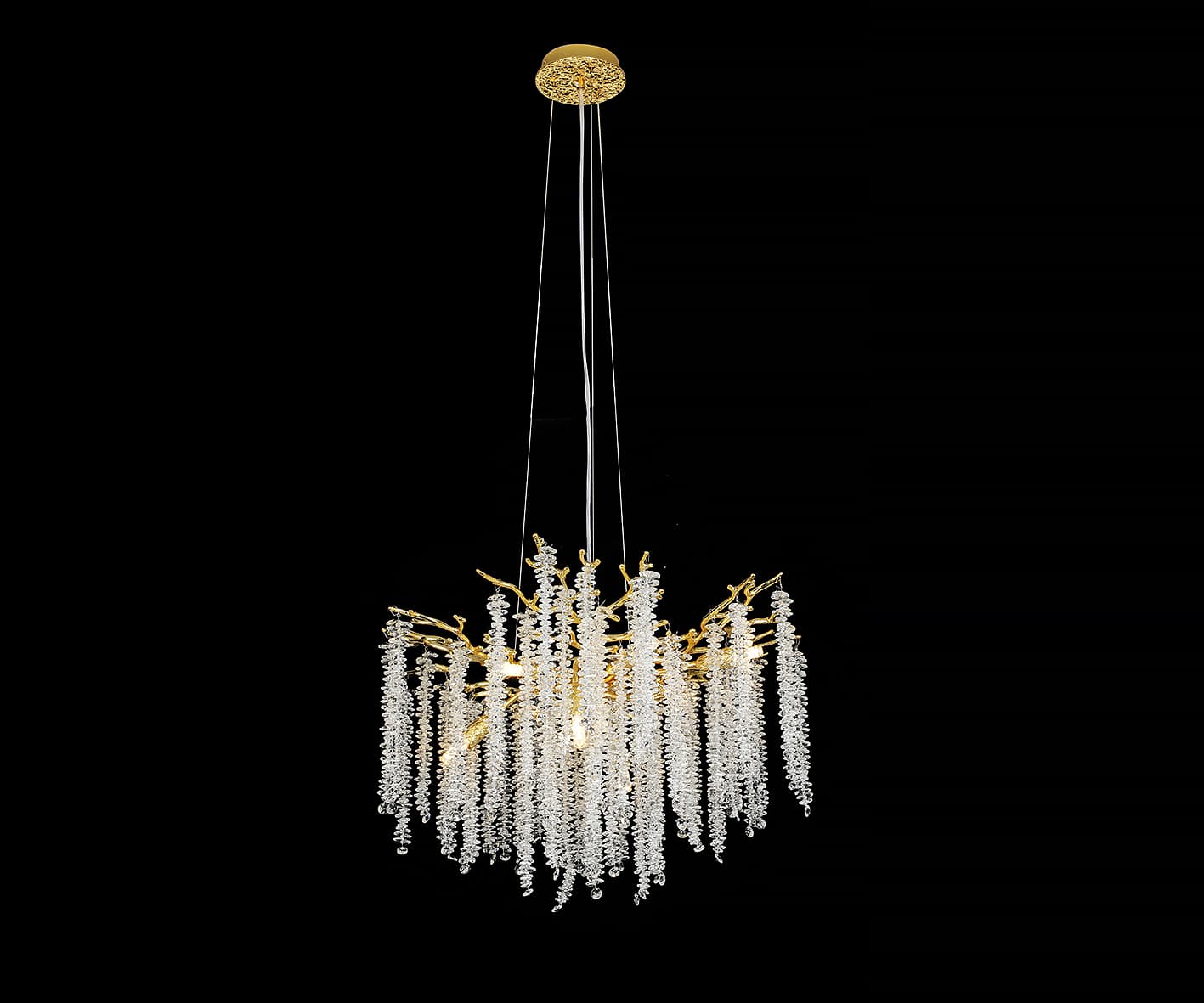 Kink Light 07871-76D,33 Люстра Шанти золото d76 h200 G9 10*7W