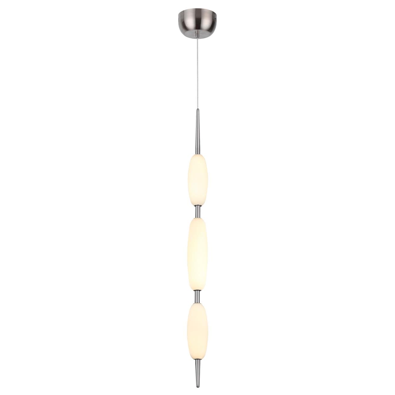 Odeon Light 4793/28L PENDANT ODL21 009 никель/белый Подвес LED 28W SPINDLE — миниатюра 1