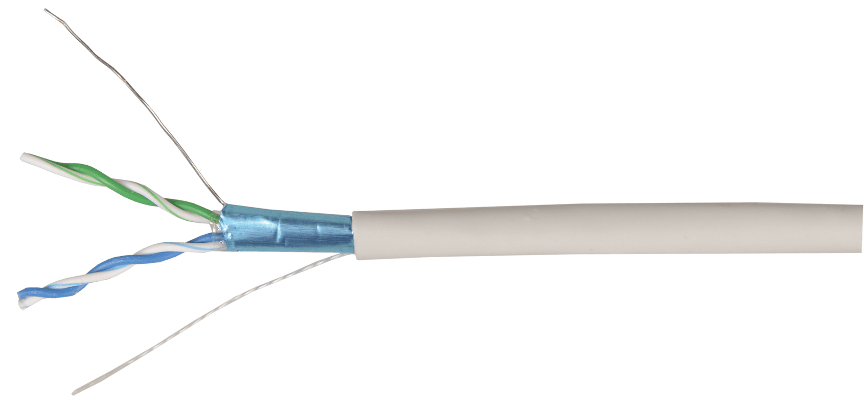 IEK Каб. в. п. F/UTP категория 5E 2 пары LSZH 1м бел. GENERICA BC1-C5E02-328-305-G