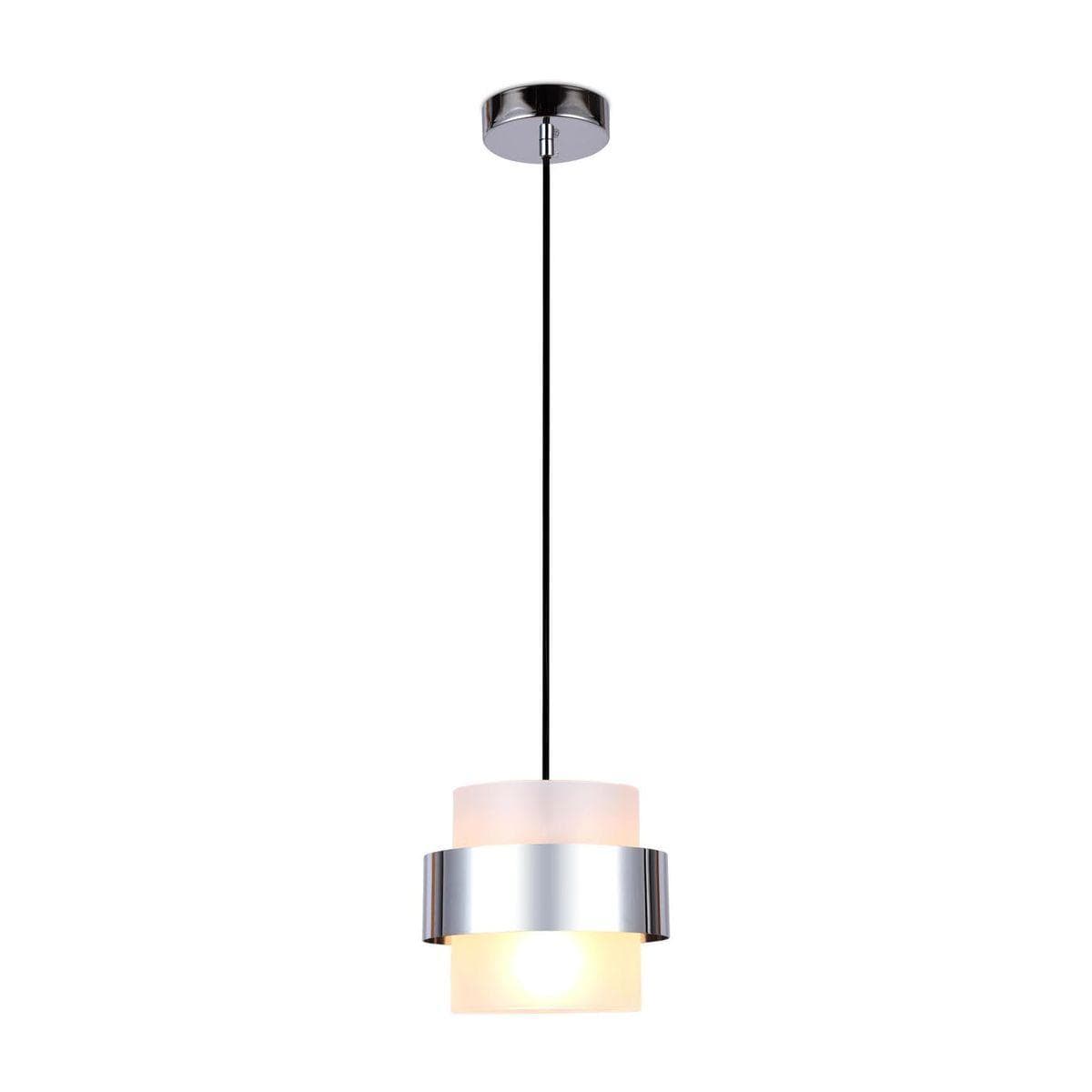 Ambrella Подвесной светильник со сменной лампой TR3644 CH/FR хром/матовый E27 max 40W D180*950 — миниатюра 1