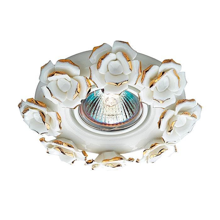 Novotech 369871 NT14 163 белый/золото Встраиваемый светильник IP20 GX5.3 50W 12V FARFOR