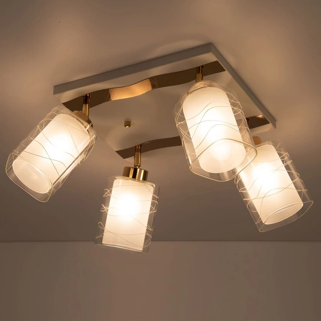 Citilux CL160142 Прима Белый+Золото Светильник Люстра — миниатюра 6