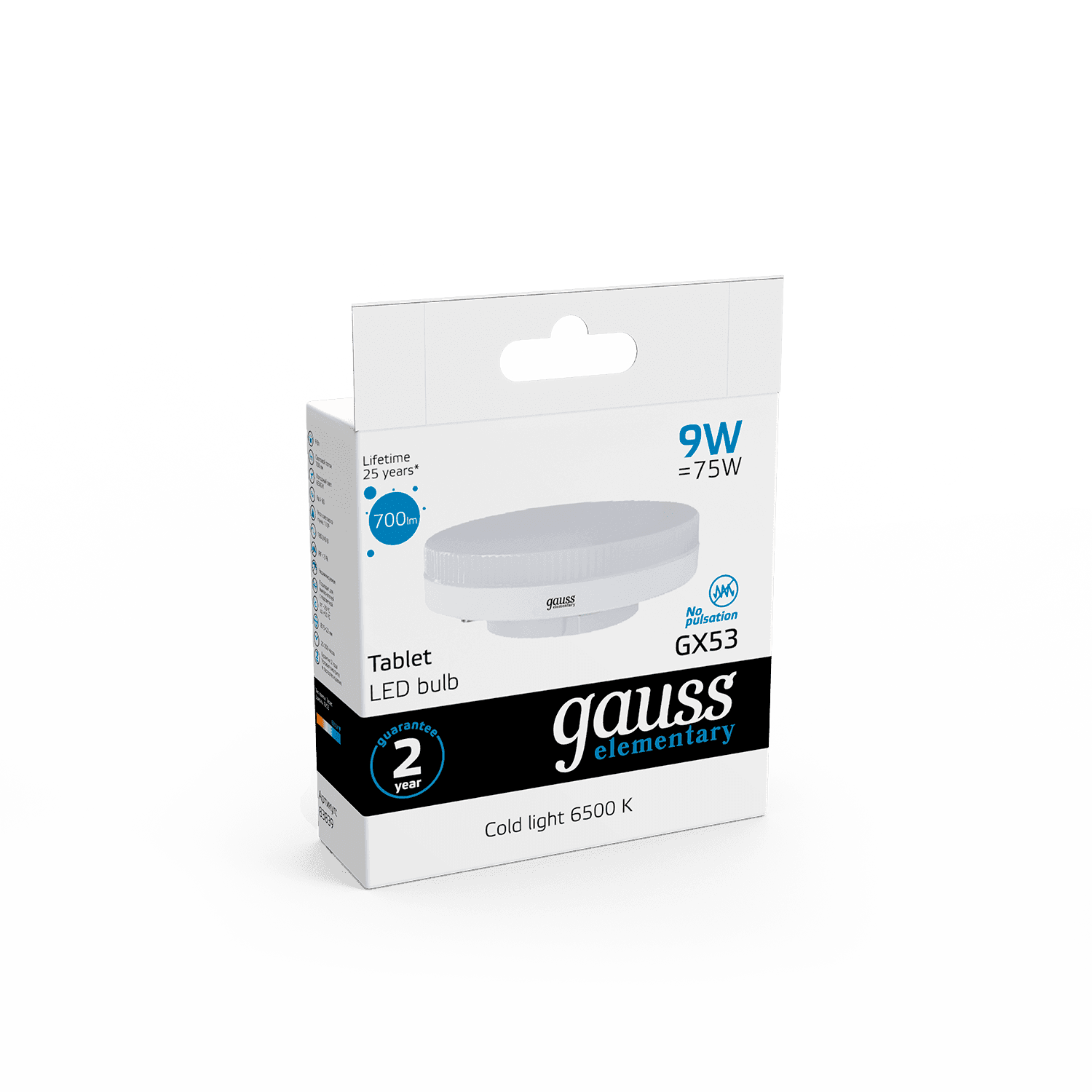 Gauss Лампа Elementary GX53 9W 680lm 6500K LED 83839 — миниатюра 3