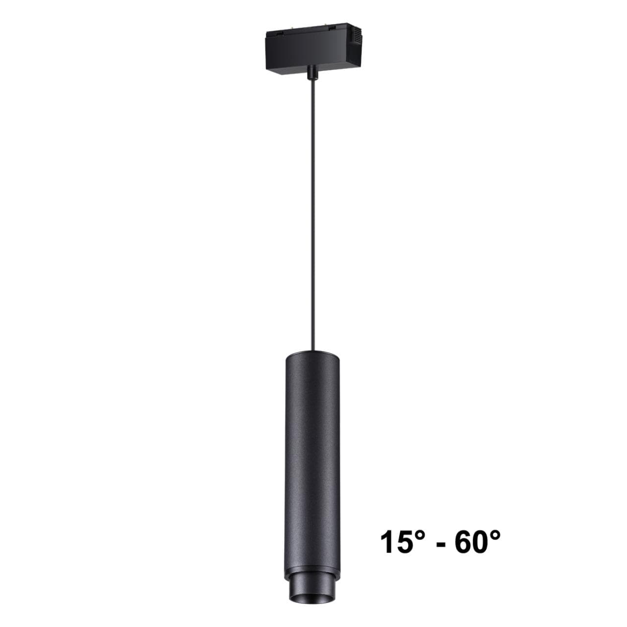 Novotech 358532 SHINO NT21 000 черный Трековый светильник для низковольного шинопровода, длина провода 1м IP20 LED 4000K 15W 48V KIT