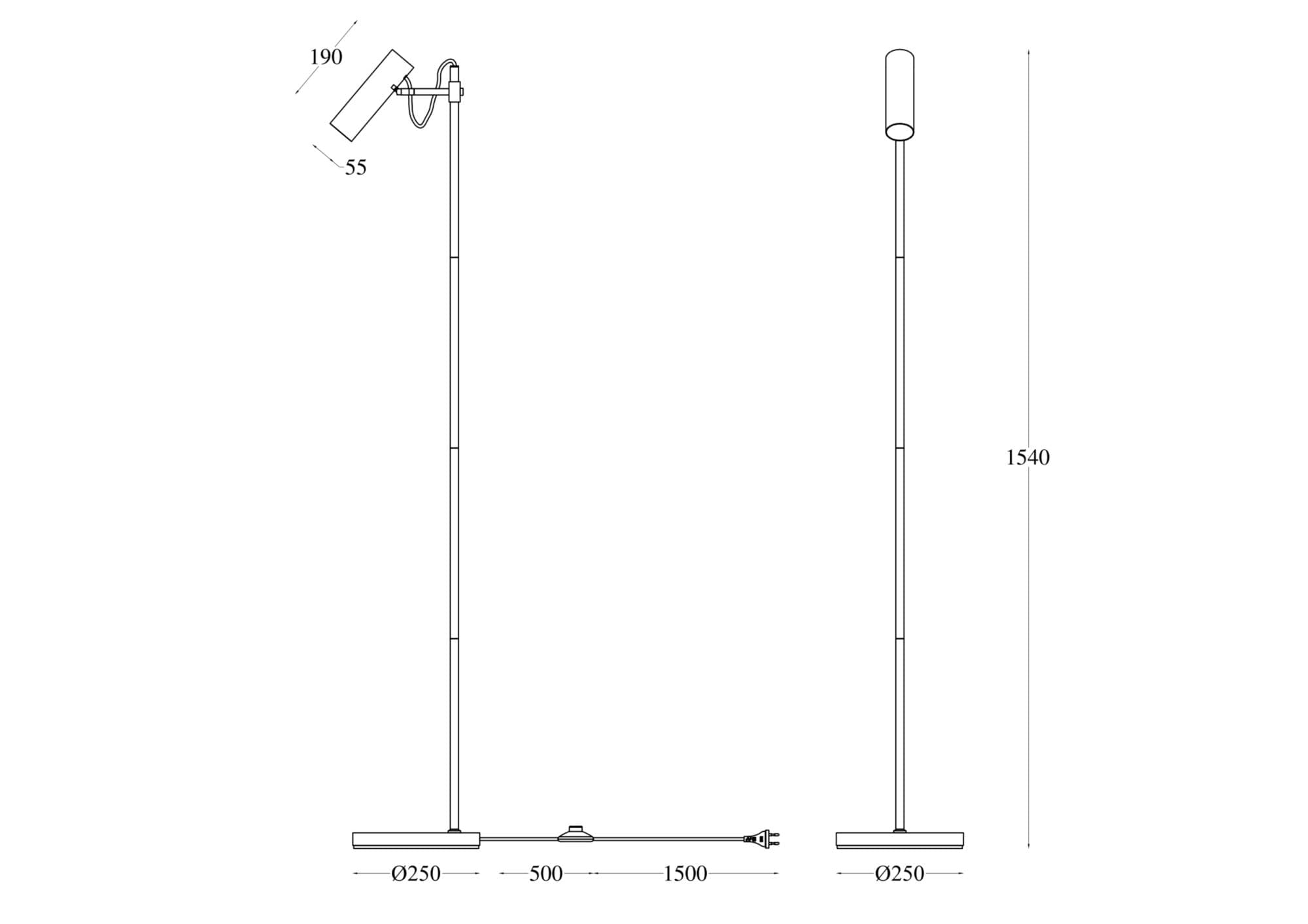 Maytoni Technical Белый Торшер MOD129FL-01W — миниатюра 2