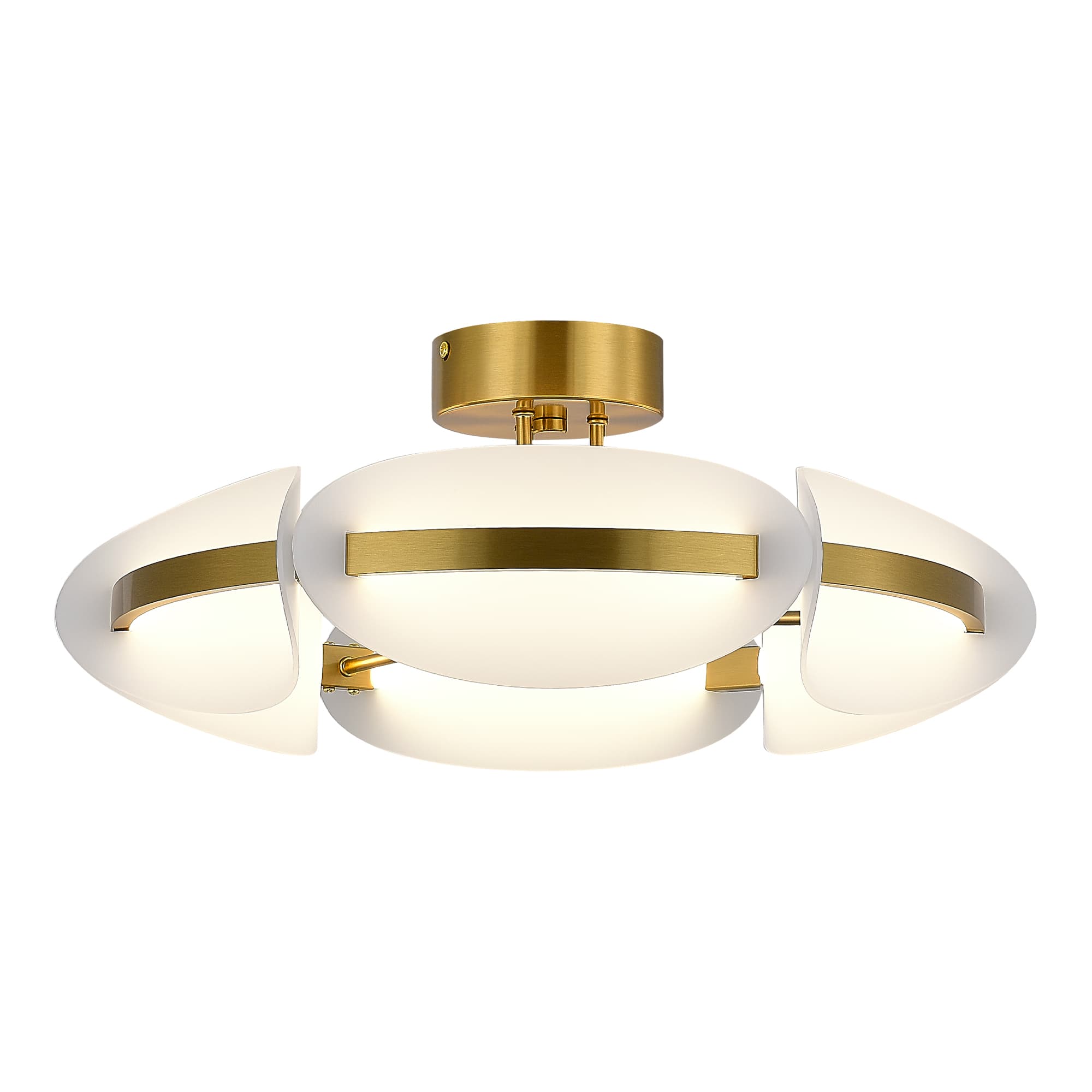 ST LUCE SL1304.302.45 Светильник потолочный латунь/белый LED 1*45W 3000K