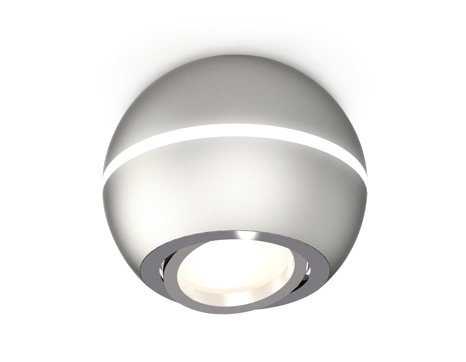 Ambrella Комплект накладного поворотного светильника XS1103011 SSL/PSL серебро песок/серебро полированное MR16 GU5.3 LED 3W 4200K (C1103, N7003) — миниатюра 1