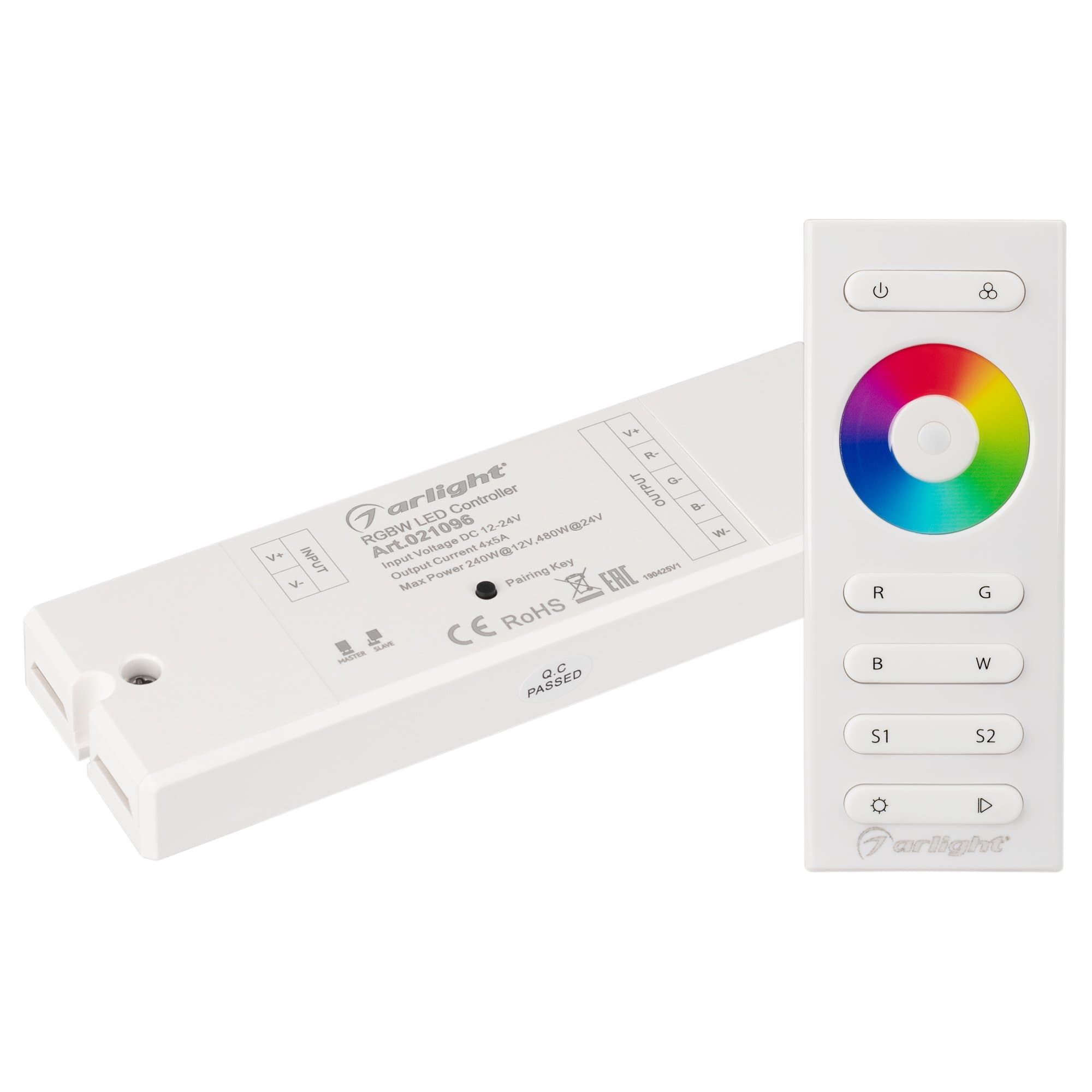 Arlight Контроллер SR-2839W White (12-24 В,240-480 Вт,RGBW,ПДУ сенсор)) (IP20 Пластик, 1 год) 021096