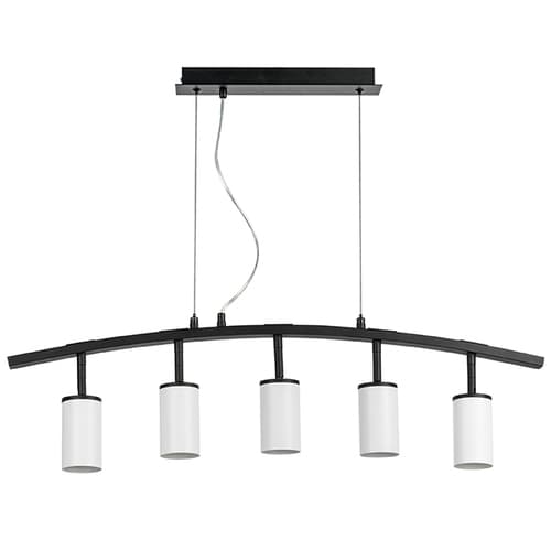 Lightstar LR735365 Люстра RULLO 5х50W GU10 ЧЕРНЫЙ/БЕЛЫЙ (571735+214436-5), шт