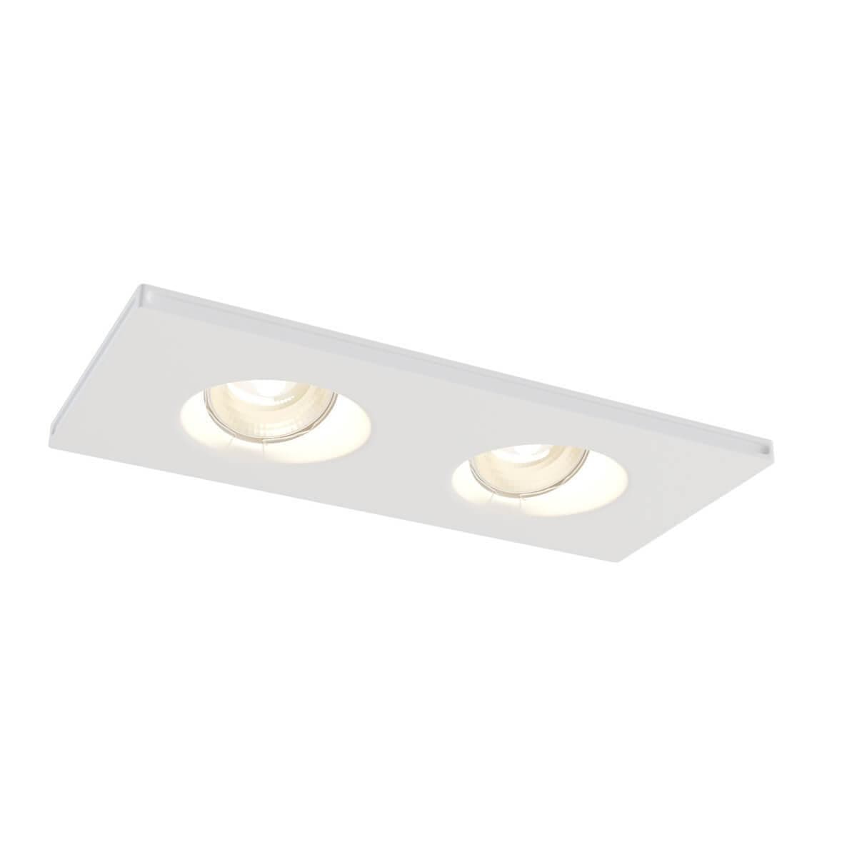 Maytoni DownLight Gyps Белый Встроенный светильник 2xGU10 35W DL002-1-02-W