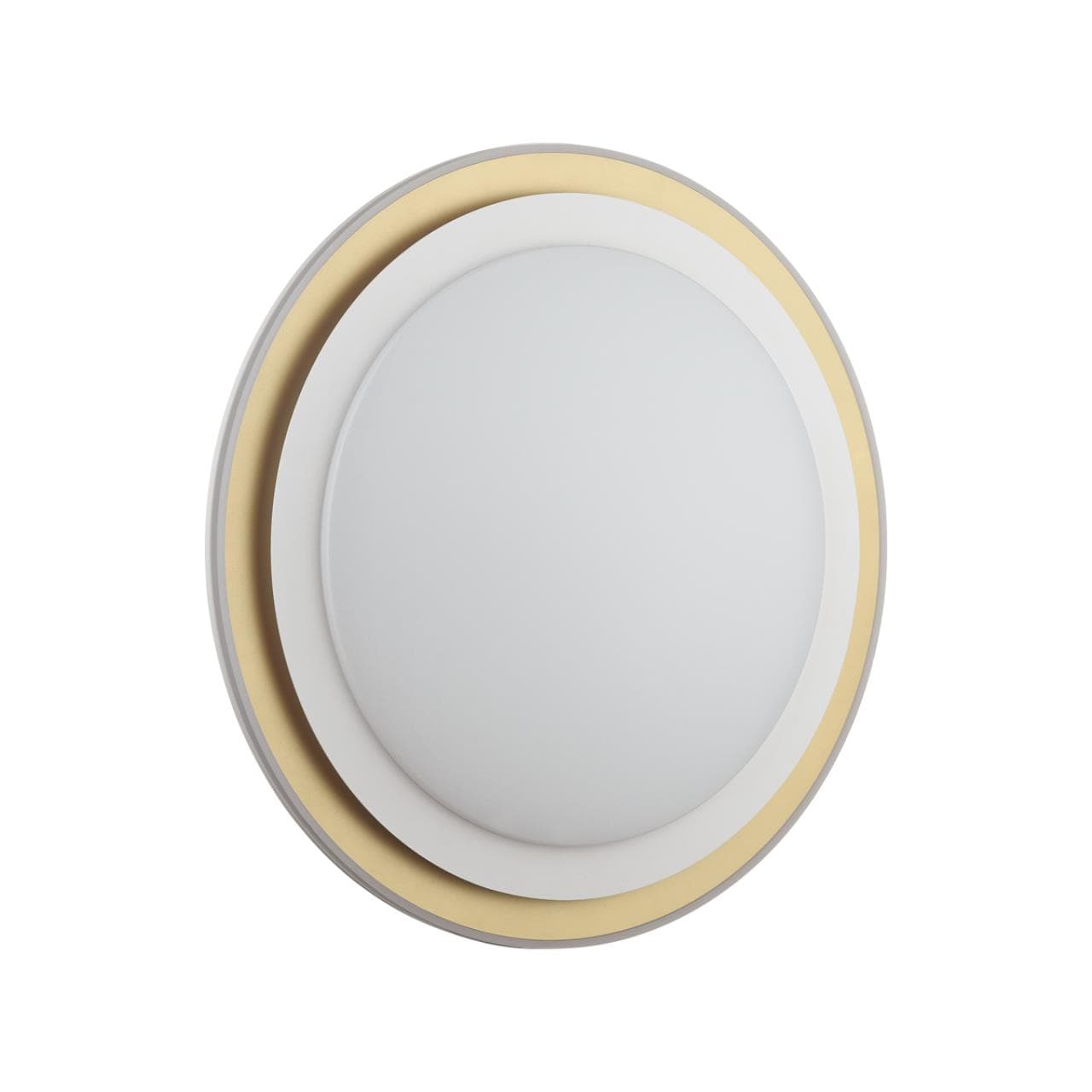 Sonex 7630/DL PALE SN 041 Светильник пластик/белый/золотистый LED 48Вт c ДУ 3000-6000К D410 IP43 пульт ДУ SETTA