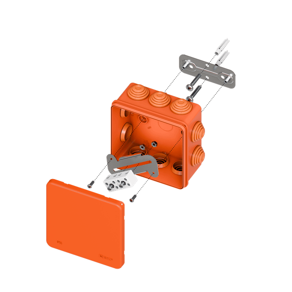 EKF Коробка огнестойкая E45 100x100x50мм с клеммниками 4 полюса 0,5-4мм2 IP55 HF