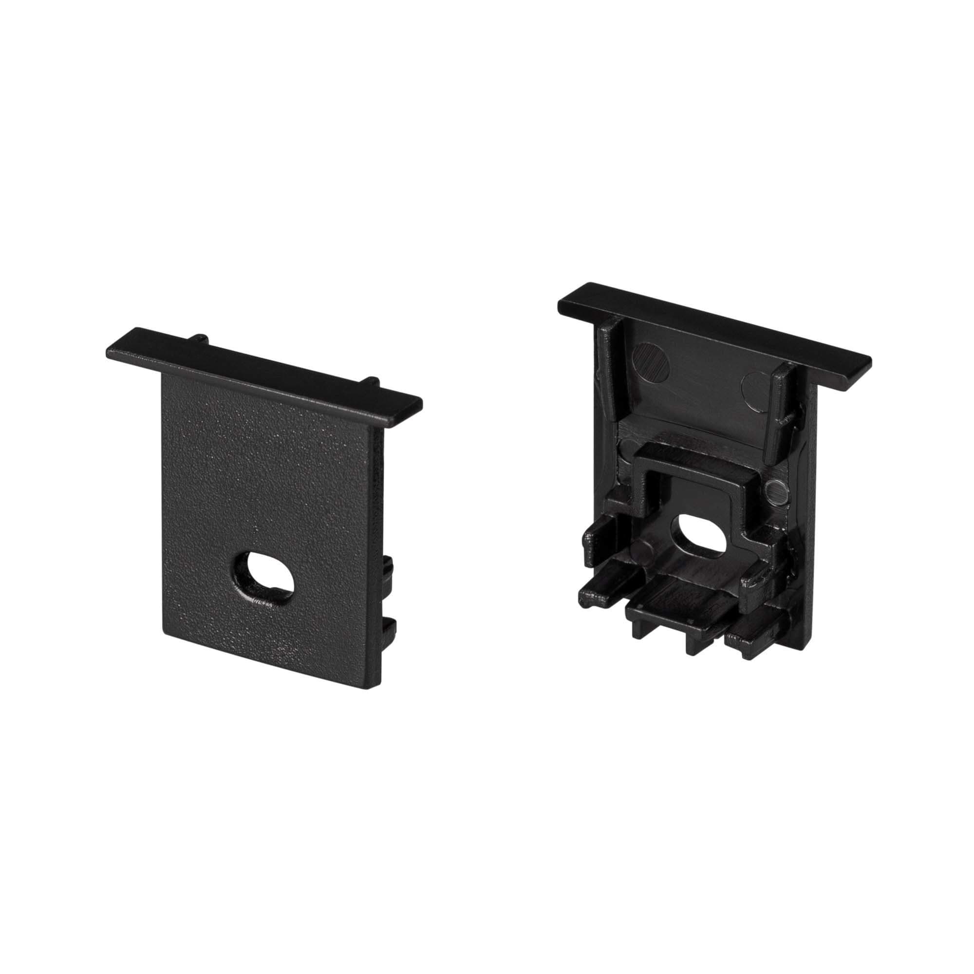 Arlight Заглушка SL-COMFORT-1722-F BLACK c отверстием (Пластик) 031778