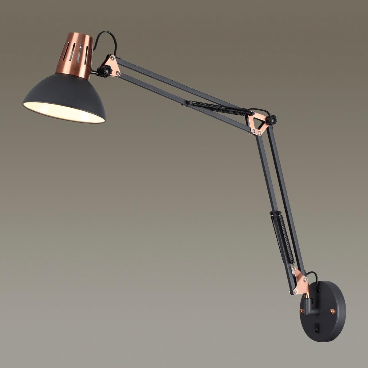 Odeon Light 3318/1W ODL17 120 черный, медный Бра-трансформорматор с выключателем E27 60W 220V KAPAL — миниатюра 2