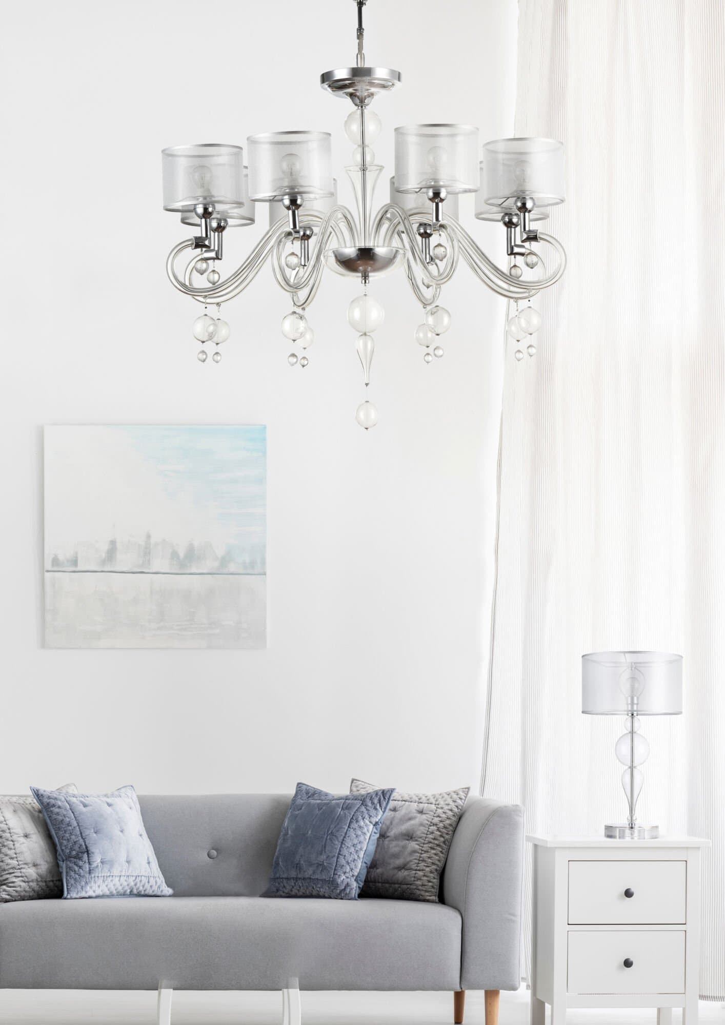 Maytoni Neoclassic Bubble Dreams Хром Подвесная люстра 8xE14 40W MOD603-08-N — миниатюра 5