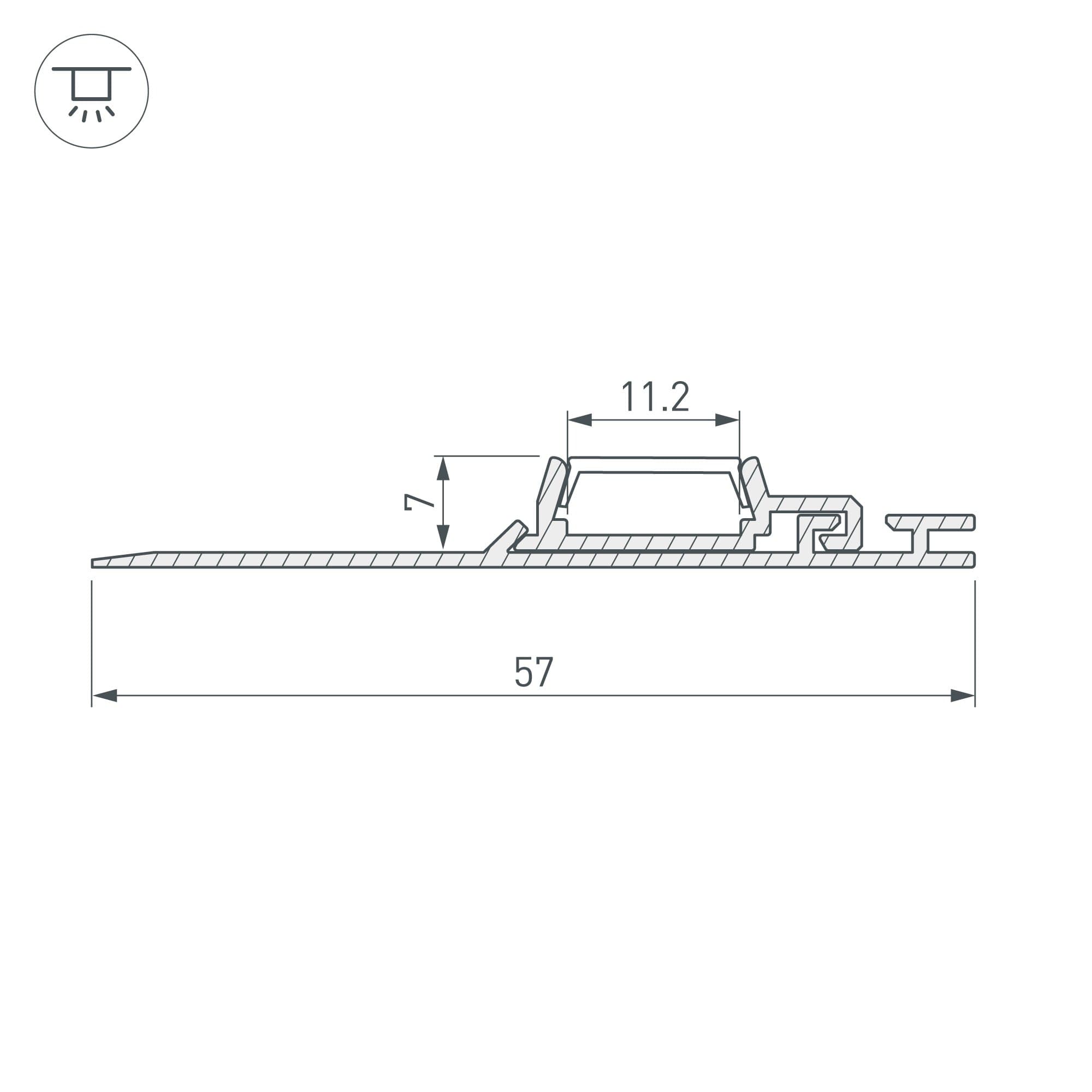 Arlight Профиль PAK-FLAT-2000 (Алюминий) 021719 — миниатюра 3
