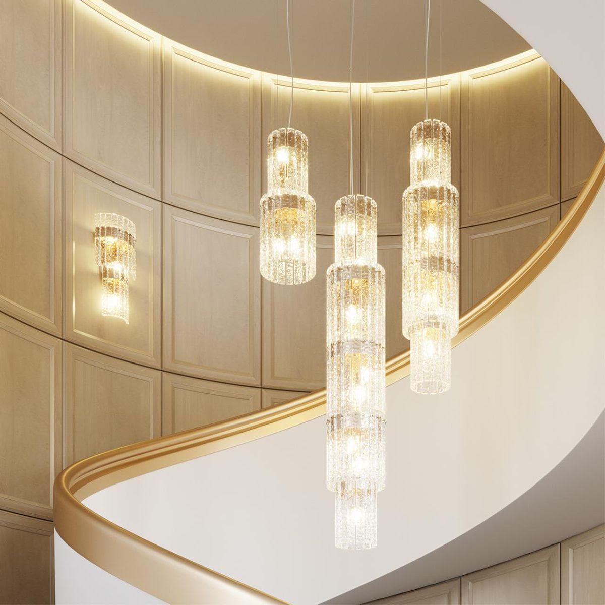 Odeon Light 4938/7 HALL (В 2-Х КОРОБКАХ) ODL22 366 матов.золотой/прозрачный/стекло/ Люстра E14 7*40W MERKALE — миниатюра 5