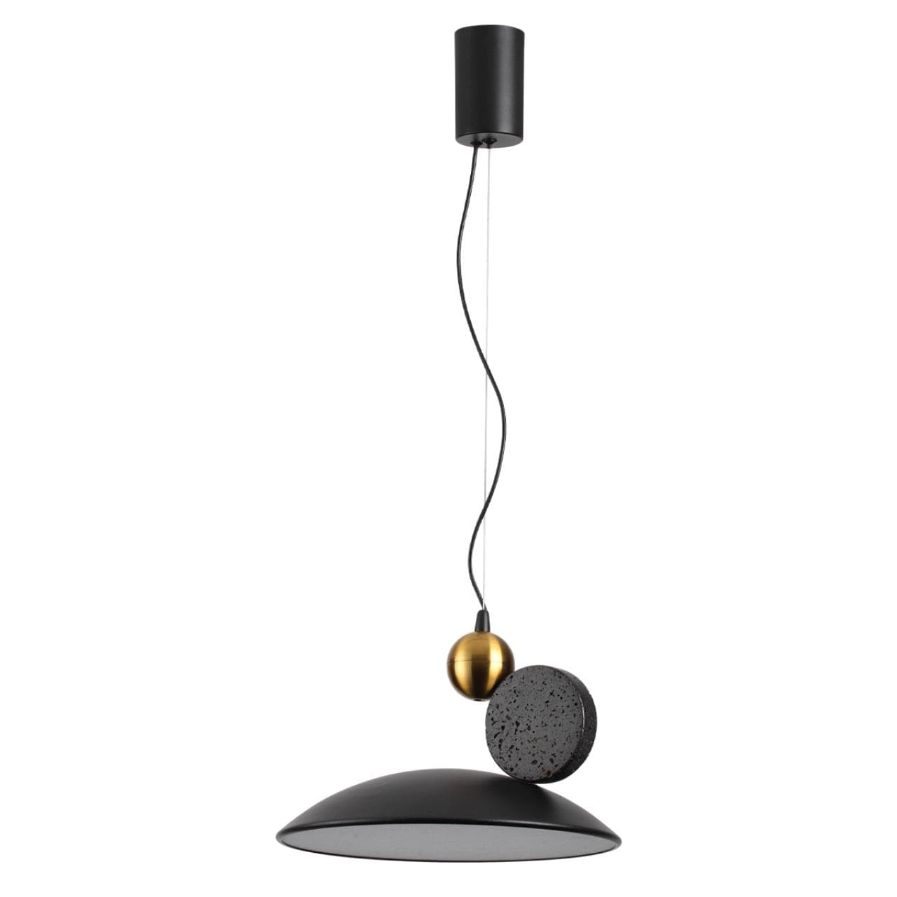 Odeon Light 6626/20L HIGHTECH ODL24 черн/золотой/металл/травертин/акрил Подвесной светильник IP20 LED 20W 3000K 220V TRAVERTINO