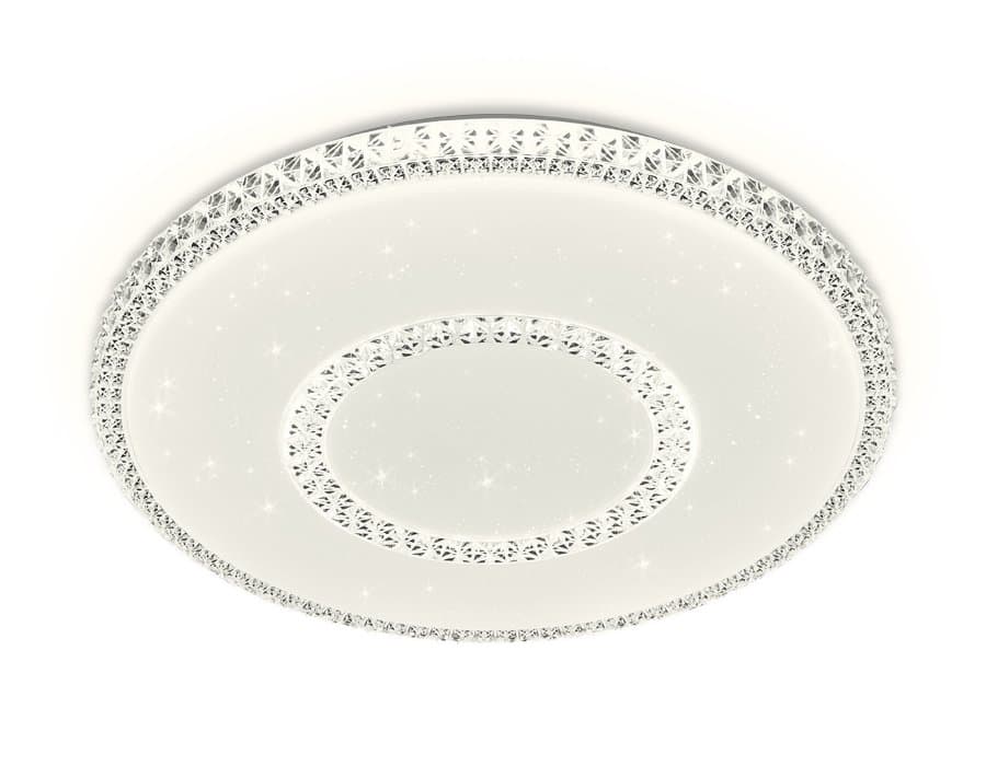 Ambrella Потолочный светодиодный светильник с пультом FF98 WH белый 48W D400*70 (ПДУ ИК)
